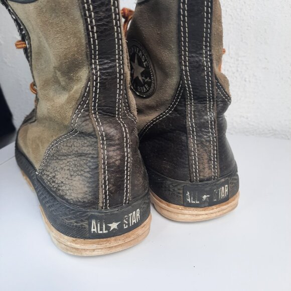 Vintage Converse Leather All Star Sneaker Boot Chuck Taylor Hi-Top 8.5 Mens W 10 - Picture 7 of 7